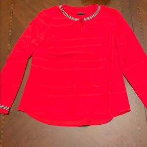 Talbots Grosgrain-trim Crinkle Blouse